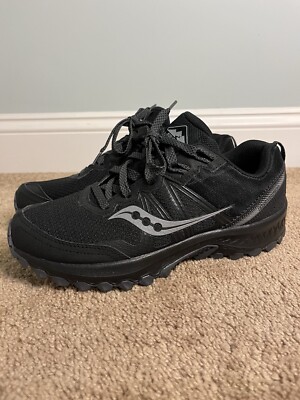 NEW Saucony Mens Excursion TR14 S20587-1 Black Running Shoes Sneakers Size 9 W