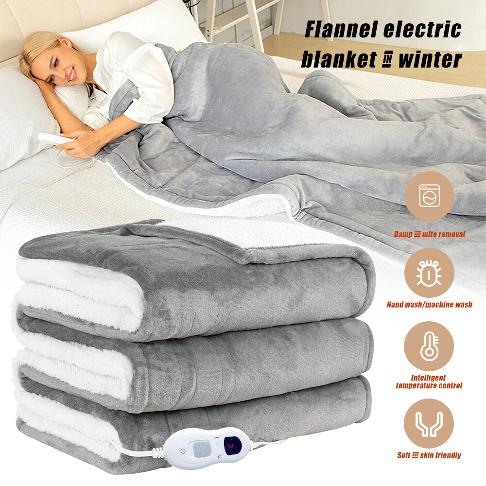 Cobija Electrica 50 x 60 Pulgadas Caliente Para Invierno Manta Termica Cama  NEW