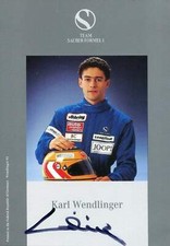 Karl Wendlinger autograph Austrian F1 driver 1991-1995