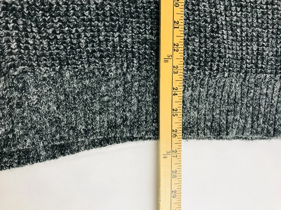 Sudadera con capucha tallada con volantes, pequeña grande para mujer, gris negro, tejida Foto 4 de 4