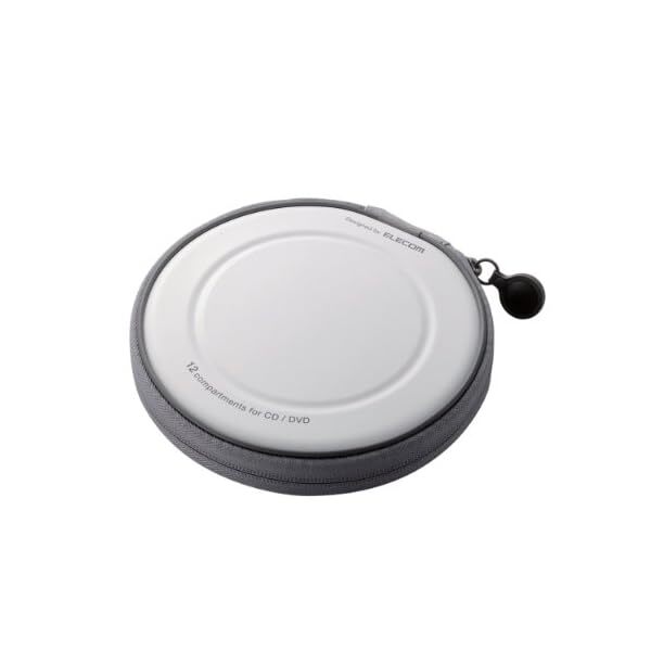 Elecom Case White Ccd-h12wh 12 Sheets Dvd Cd Semi-hard Zipper Sto From