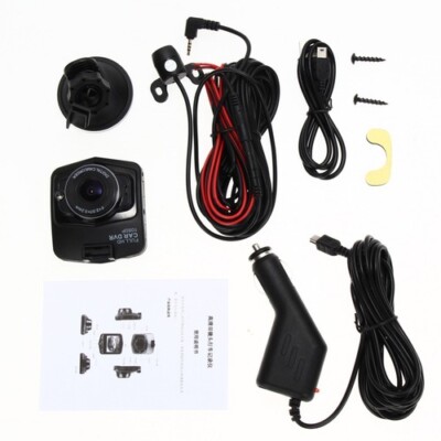 Portable Car DVR Video Recorder Dual Camera Lens Night Vision Cyclic Recording
