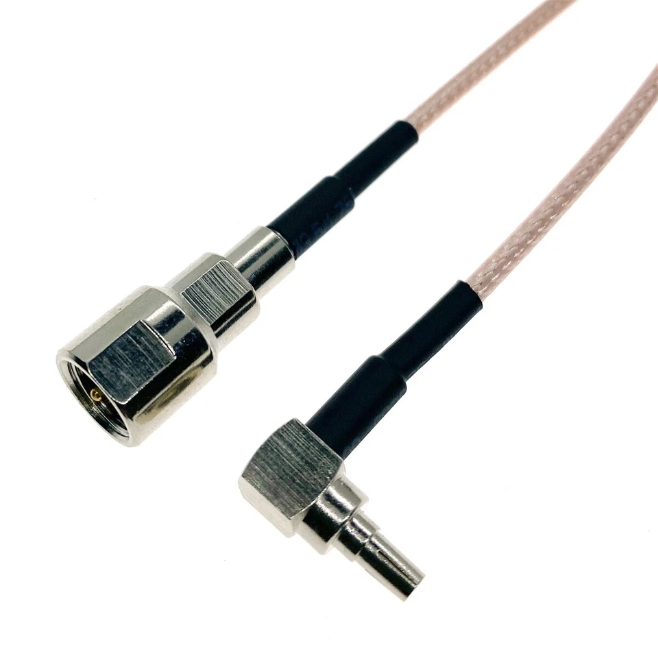RG316 Cable CRC9 Male Right Angle to FME Male Crimp Coax Coaxial RF Connector - Image 2 of 4