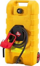 15 Gallon Fuel Caddy Portable Gas Fuel Tank Gas Can With Manual Transfer Nozzle