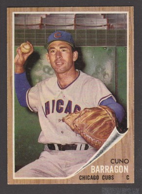 1962 TOPPS  BASEBALL  # 66  CUNO BARRAGON  RC   INV  A980