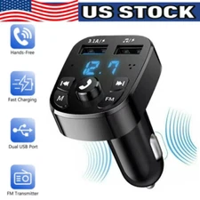 Bluetooth 5.0 Car Wireless FM Transmitter Adapter 2USB PD Charger Hands-Free Lot