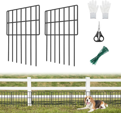 10 Pack Animal Barrier Fence 10.8Ft(L) X 17In(H), 1.65In Gap Decorative Fences N