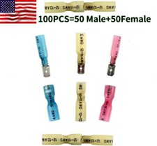 Waterproof Heat Shrink Spade Wire Connectors Electrical Crimp Terminals Kit