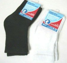 Mens Quarter Diabetic Comfort Socks Size 6-12 Non Binding Wide Top 2 Pair O