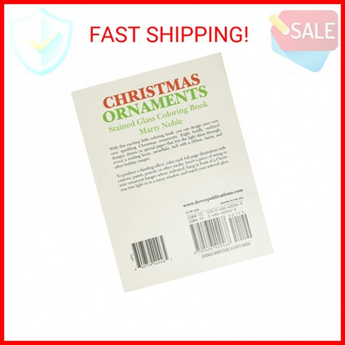 Christmas Ornaments Stained Glass Coloring Book (Dover Little Activity Books: Ch - Picture 2 of 2