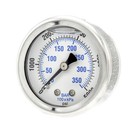 Liquid Filled Back Mount Pressure Gauge with 2" Dial, 0-5000 PSI, 1/4" Male NPT
