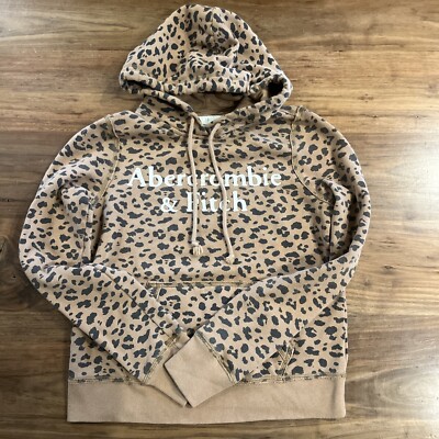 Abercrombie & Fitch A&F Soft Collection Tan Black Hooded
