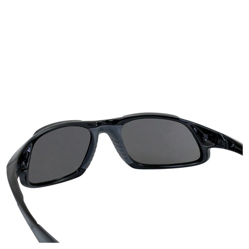 GLOBAL VISION CODE8 SAFETY GLASSES BLACK NO SLIP FRAMES SMOKE LENS UV400 - Picture 5 of 8