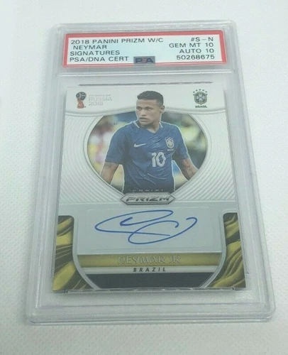 2018 Panini Prizm World Cup Signatures Neymar Jr Pristine Gem Mint 10 Pop 1