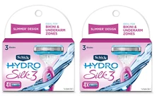 Schick Hydro Silk 3 Razor Blades Refills for Women, 8 Count (Bulk Packaging)