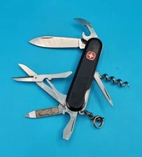 Wenger Traveler Black Swiss Army Knife Multi Tool! *JAY MARSHALL #756*