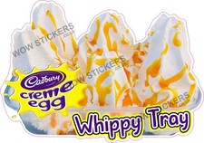 Eiswagen Aufkleber Creme Ei Sauce Whippy Tablett Anh&auml;nger Decal (Gr&ouml;&szlig;e w&auml;hlbar)