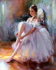 Wall art Girl ballet dancer Giclee Art Oil painting HD printed on canvas L3159