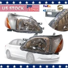 Pair For 2000 2001 2002 Toyota Echo Headlights Headlamps Assembly Left & Right
