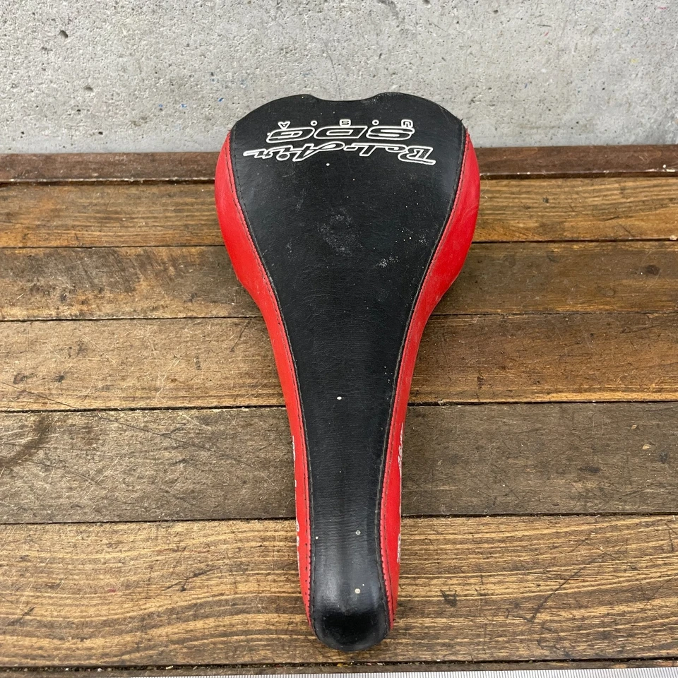 Sillín de asiento vintage SDG Bel Air BMX bicicleta de montaña MTB rojo negro años 90 OG A04 Foto 4 de 4
