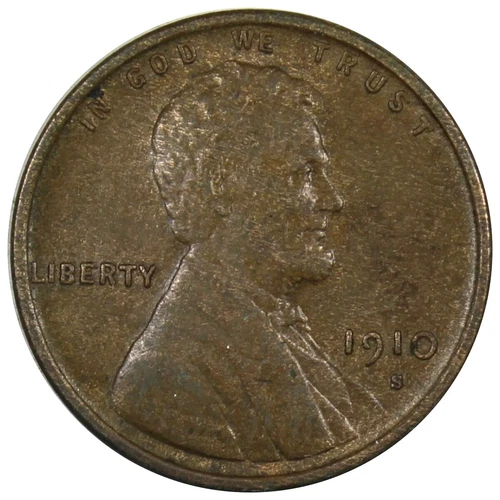 1910-S Lincoln Cent AU+ Almost UNC Details Early Date 1C A1557