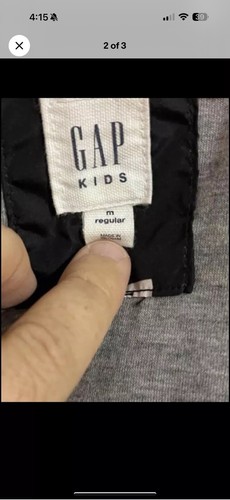 Gap Kids Coat Jacket Boys Regular M Black Hoodie - Picture 2 of 3