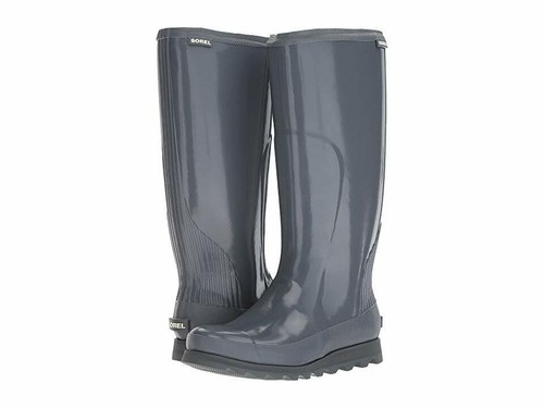 Sorel mujer Joan lluvia de alto brillo Tire De La Rodilla alta Botas Nieve  Impermeable | eBay