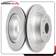 Rear Brake Rotors Drilled & Slotted For 2006-2010 Infiniti M35 X 3.5L