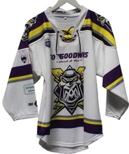 Dunamis Sports 2017-2018 Manchester Storm Ice Hockey Jersey White Purple S