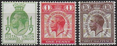 1929 Großbritannien 9. UPU Kongress Wmk Sideways 3v. postfrisch SG Nr. 434a/36a