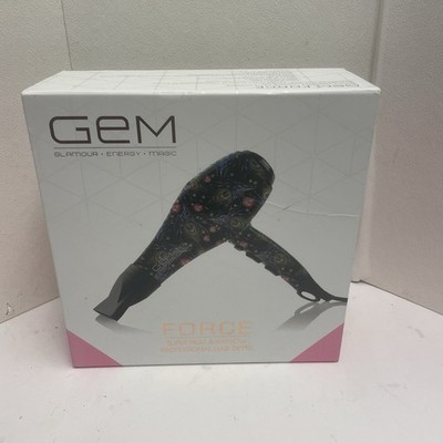 GEM Force Intense Ionic Ceramic Science Super Heat Air Flow Hair Dryer New