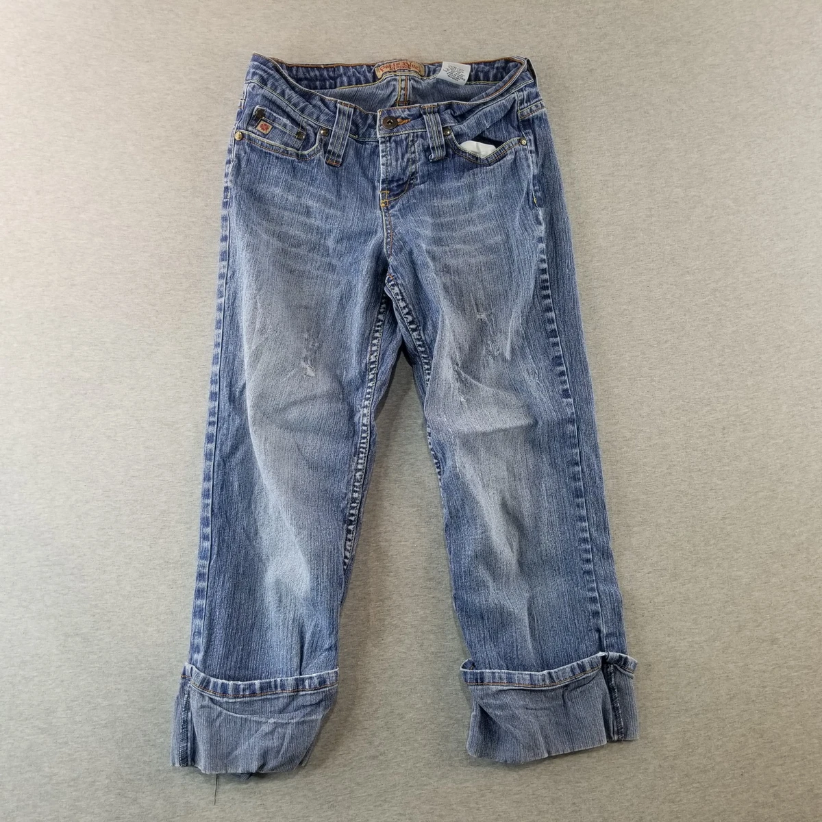 Jean Paris Blues Taille Basse Cropped - Taille 5 Junior, Bleu Vieilli Stretch - Occasion Bon état