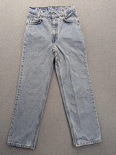 Vintage Levis 550 Jeans Boys 14 Slim 25L Blue Relaxed Tapered Made USA Denim 90s