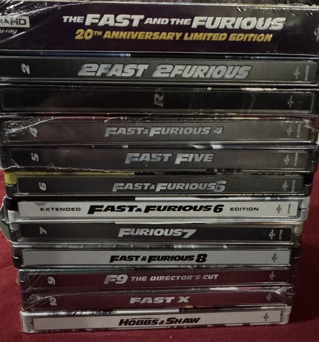 Fast & Furious 1-10 & Hobbs & Shaw -Blu-Ray / 4K - 12 Steelbook