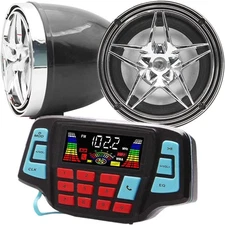 UTV ATV Bluetooth Amplifier Sound System Hand-Free Speakers FM USB Audio System