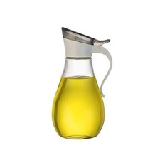 380ml Glass Sauce & Syrup Dispenser Bottle – Olive Oil Pouring Jar with Plastic
