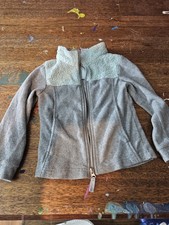 Gerry Girls Fleece Full Zip Basic Jacket Gray Light Blue Size 5 100 Polyester