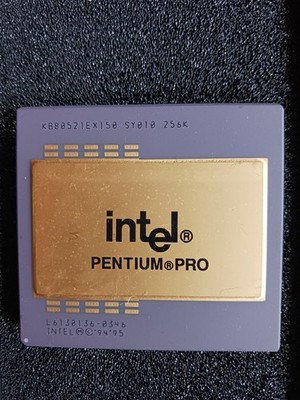 VINTAGE Intel Pentium Pro P6, 200MHz, 256K Cache, Gold Socket,KB80521EX150 SY010