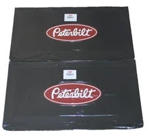 Peterbilt Motors 24"x14" Battery Box Rubber Semi Truck Mud Flaps MF0011P-FG-Set