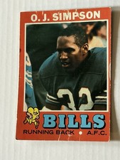 1971 Topps O.J. Simpson 260 Buffalo Bills USC Trojans Heisman