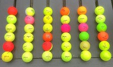 36x Coloured golf balls used, great condition