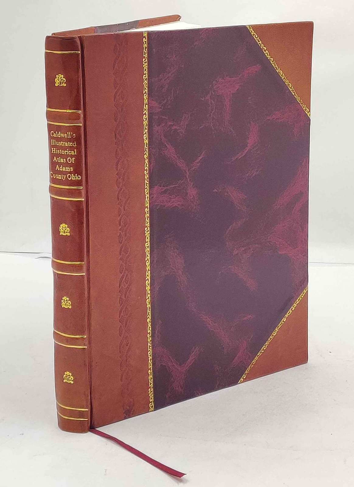 Vintage Leather-Bound Caldwell's Illustrated Historical Atlas of Adams County Ohio