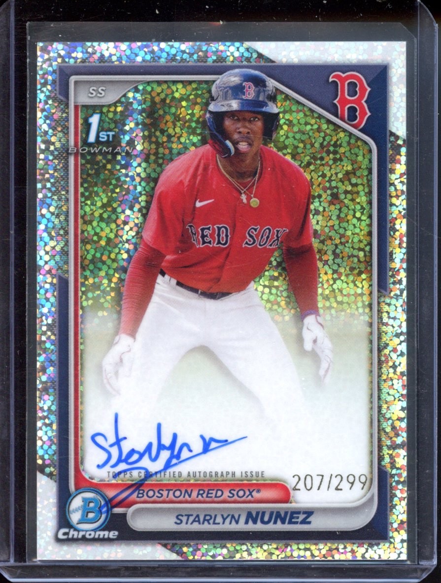 2024 Bowman Starlyn Nunez - 1st Chrome Prospect Auto - Speckle Refractor /299