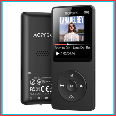 AGPTEK A02 MP3 Player with Bluetooth 5.3, 1.8 Inch Screen Portable Music Player