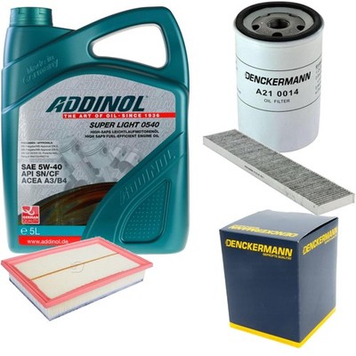 DENCKERMANN Inspektionspaket ADDINOL SUPER LIGHT 5W-40 5L für Ford Galaxy 2.3