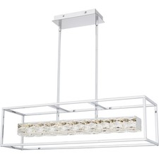 Polished Chrome LED Linear Chandelier from the Dazzle Collection