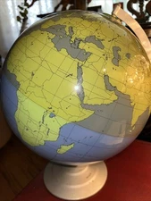 SCAN-GLOBE A/S BLANK DRY ERASE WRITE-ON World Globe W/Stand TEACH HOMESCHOOL 12”