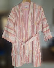 Vntg 90s Womans Bath Robe A Royal Robe Size Sm Pink Terry Cloth Inside 36" Long