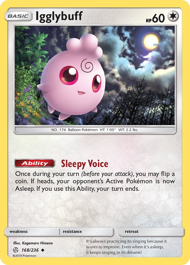 Pokemon Igglybuff Uncommon 168/236 SM - Cosmic Eclipse NM