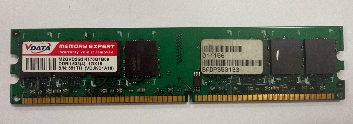 1GB DDR2 533 sim Ram VData – Modulo PC2-4200 – Funzionante e Testato